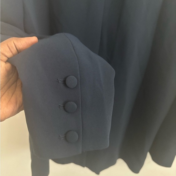 GOOD AMERICAN Longline Blazer Women S/M Luxe Suiting Boyfriend Navy002 Oversized - Picture 5 of 7